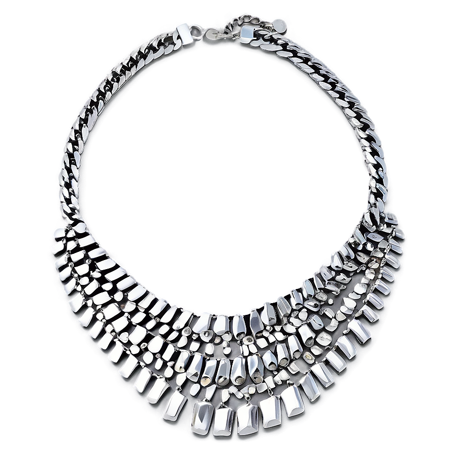 Silver Statement Necklace Png 12 PNG Image