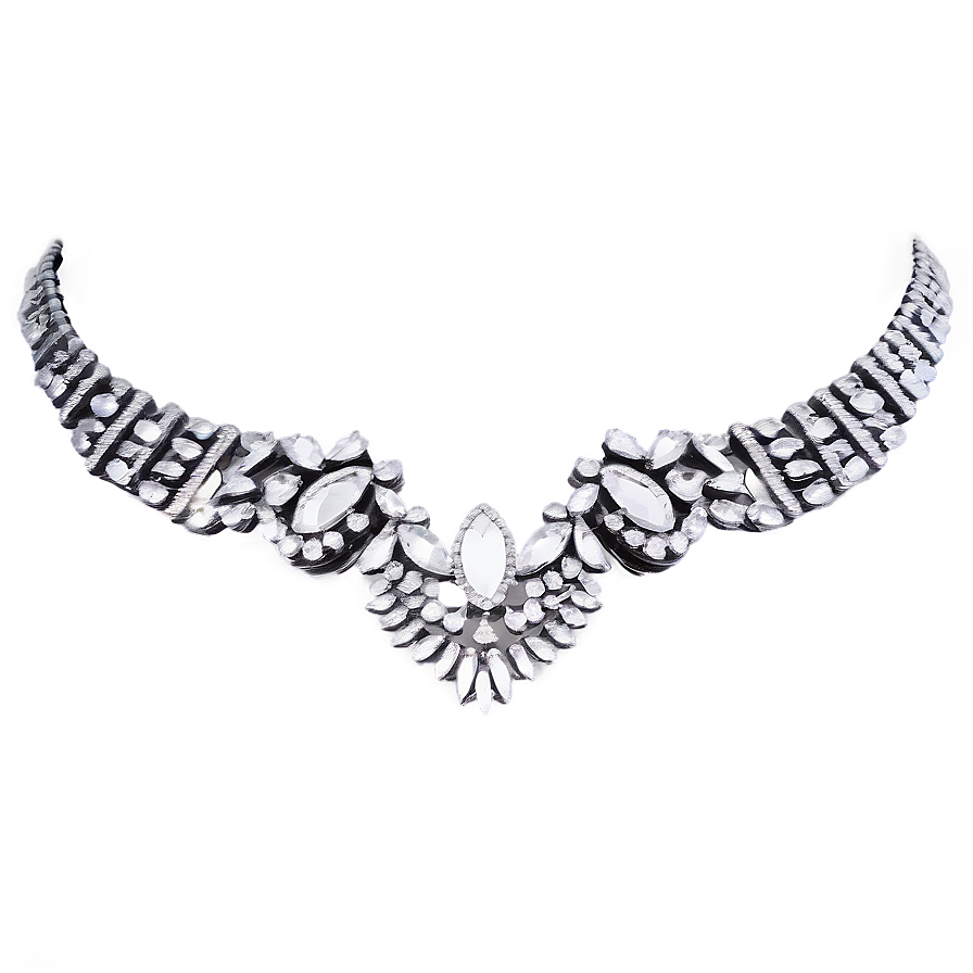 Silver Statement Necklace Png Qdh25 PNG Image