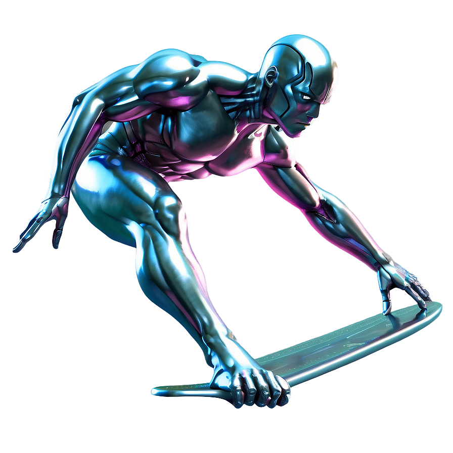 Silver Surfer Cool Pose Png Chv70 PNG Image