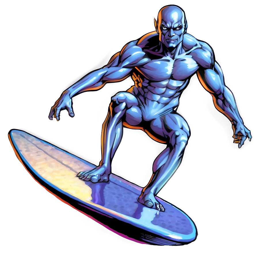 Silver Surfer Cosmic Surfing Png 6 PNG Image