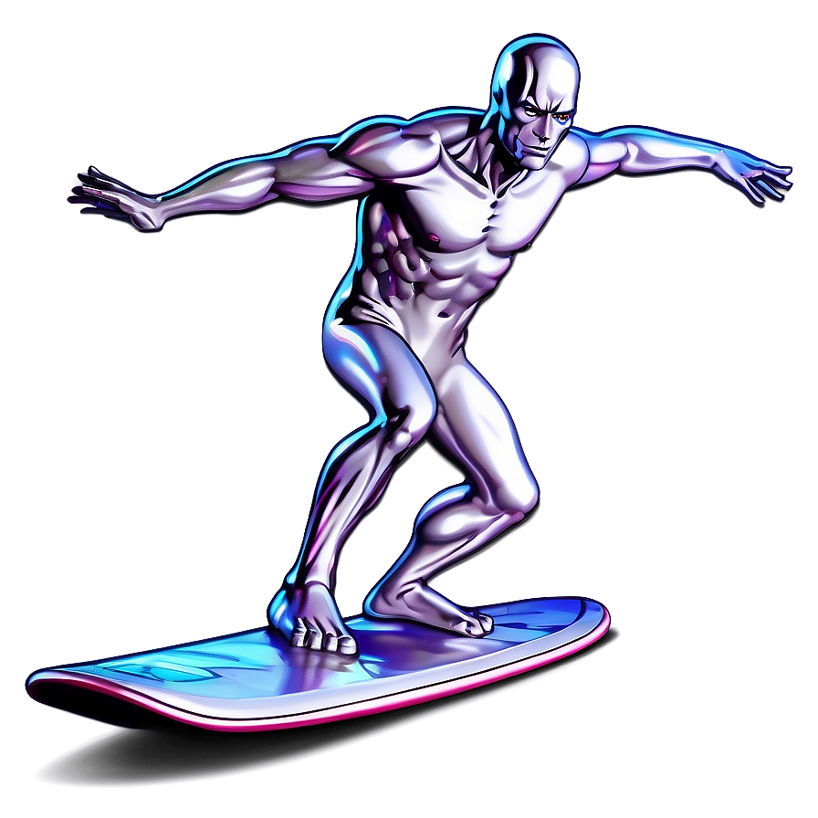 Silver Surfer Cosmic Surfing Png Tub29 PNG Image