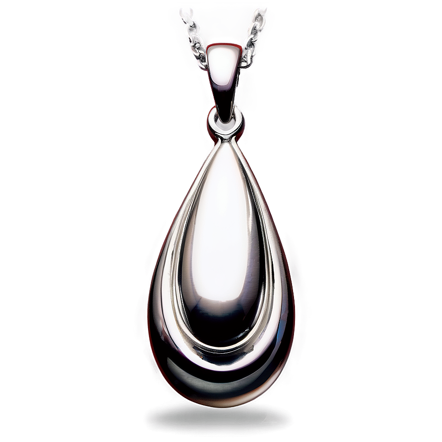 Silver Teardrop Pendant Png 05252024 PNG Image