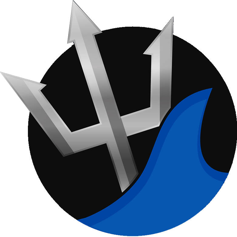 Silver Trident Logo PNG Image