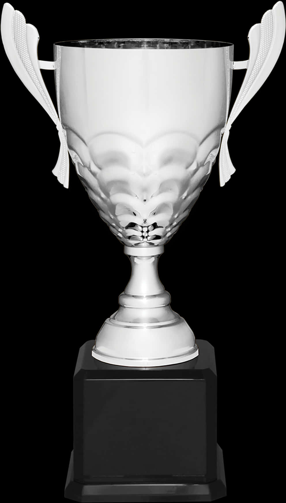 Silver Trophywith Wings PNG Image