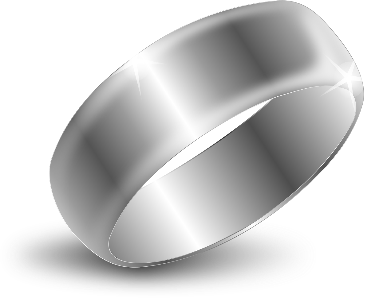 Silver Wedding Ring Clipart PNG Image