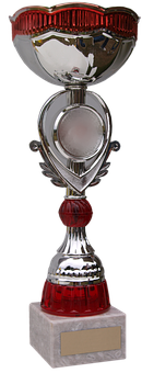 Silverand Red Sports Trophy PNG Image