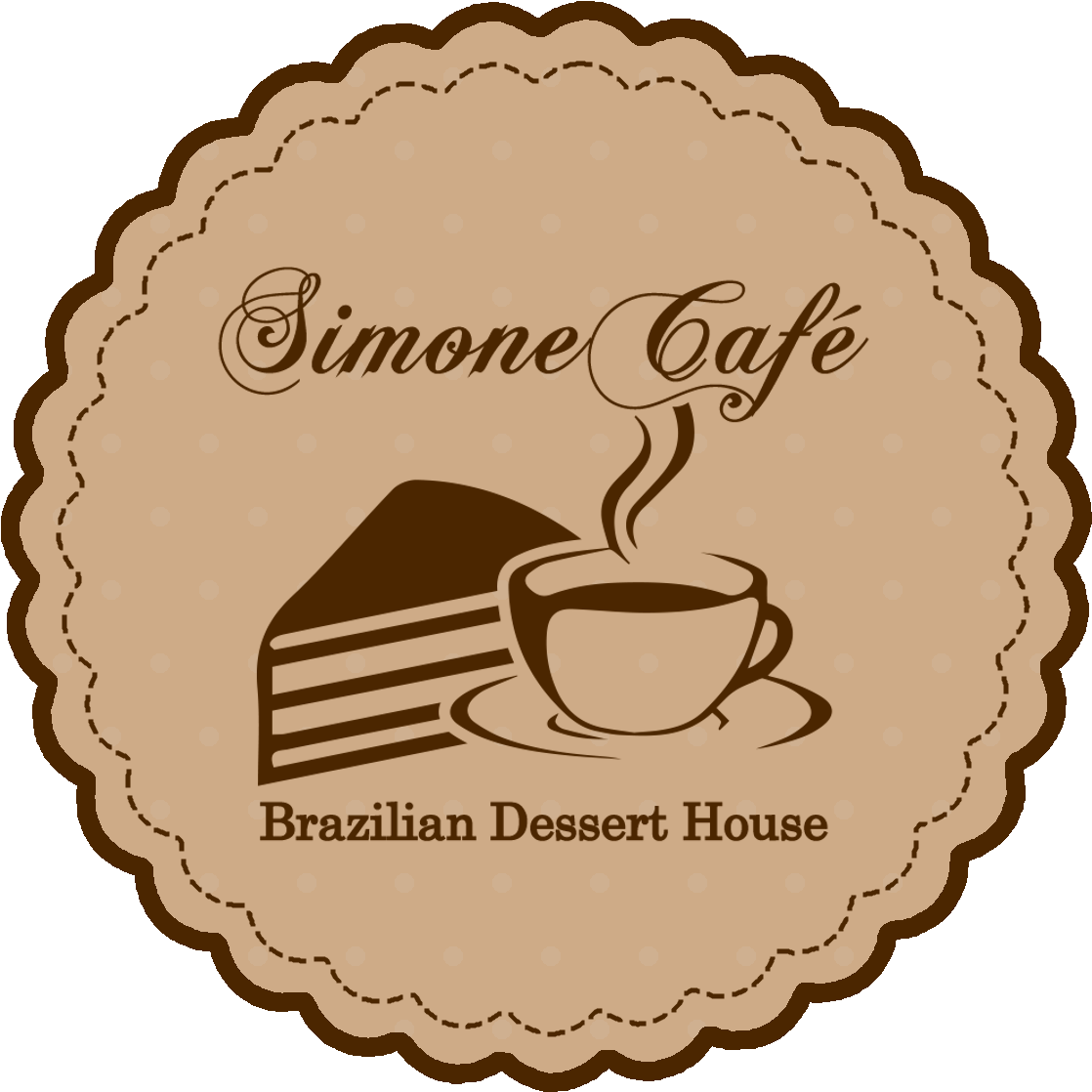 Simone Cafe Brazilian Dessert House Logo PNG Image