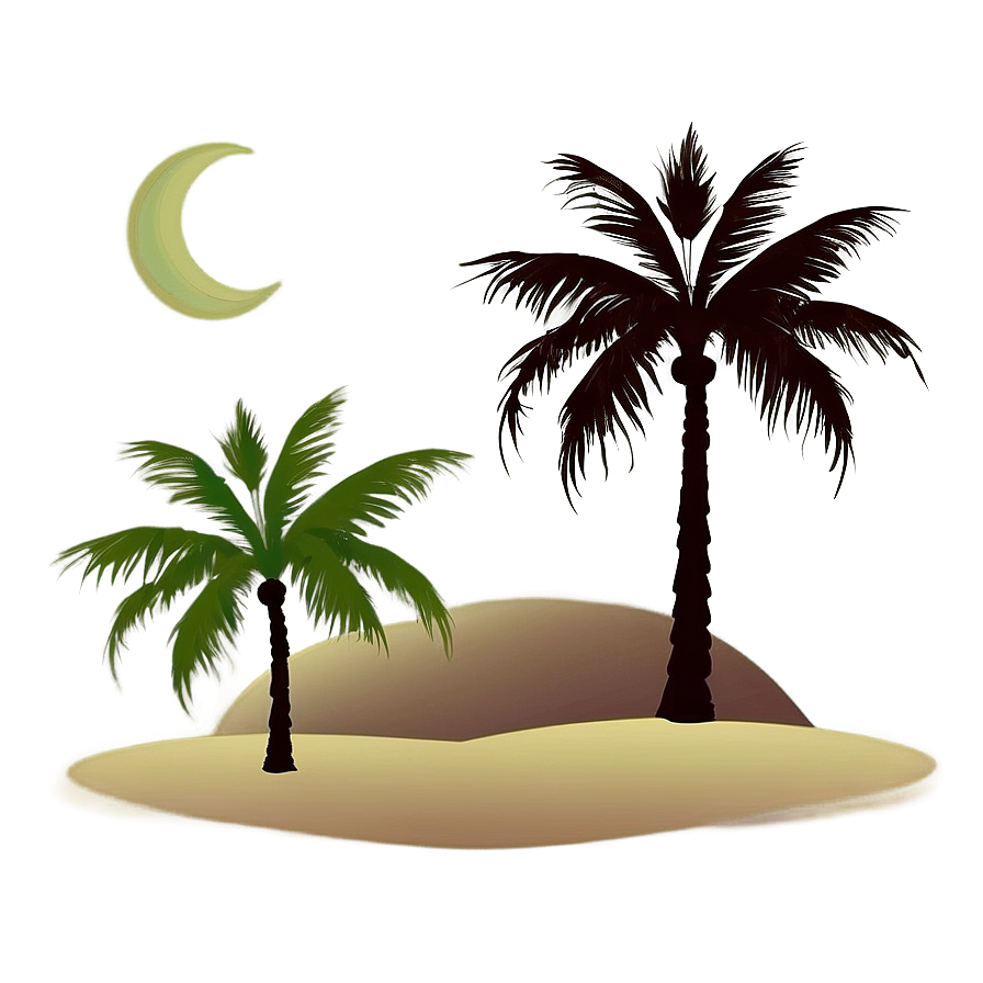 Simple Black Palm Tree Silhouette Png Utr79 PNG Image