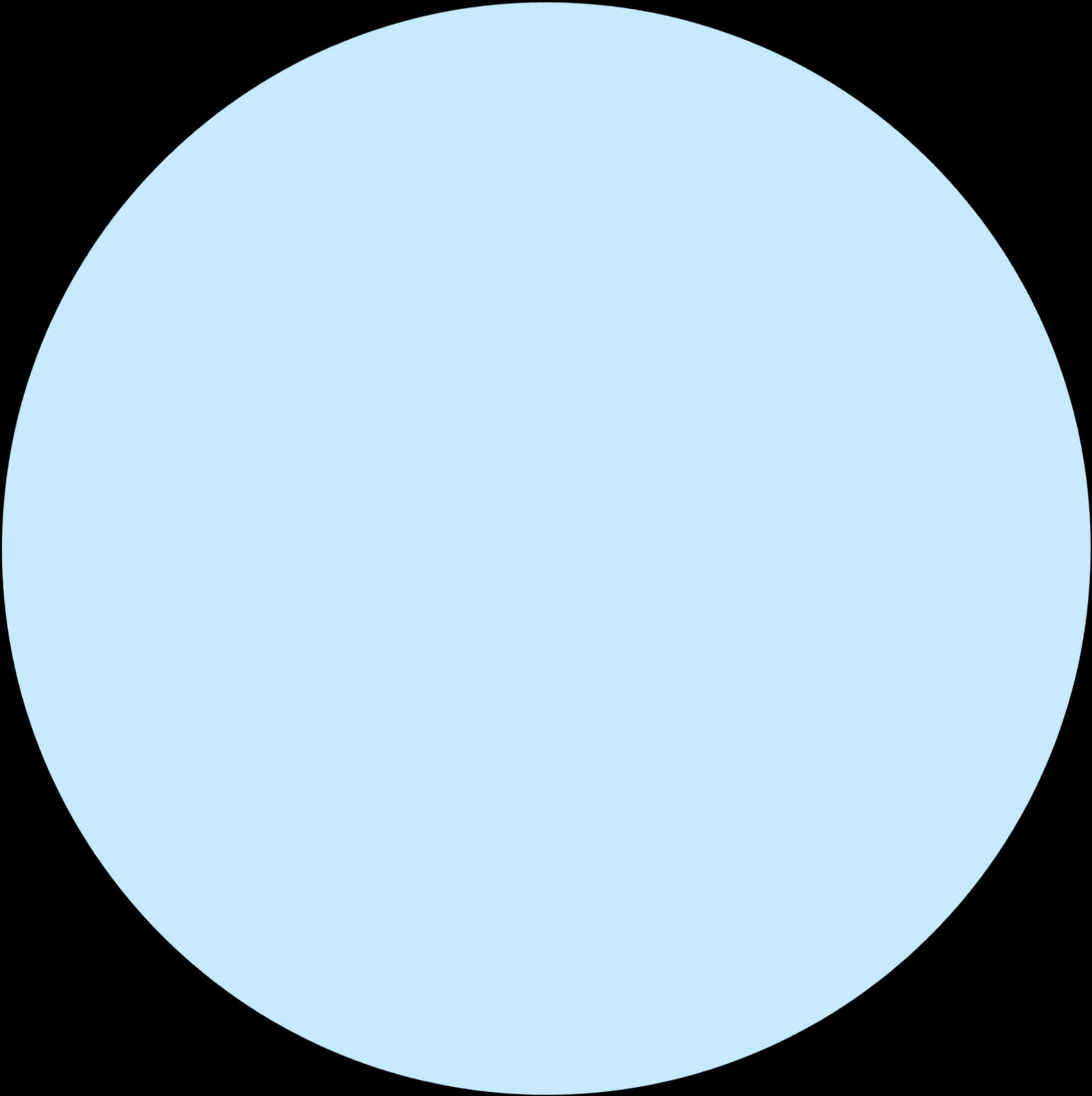 Simple Blue Circleon Black Background PNG Image