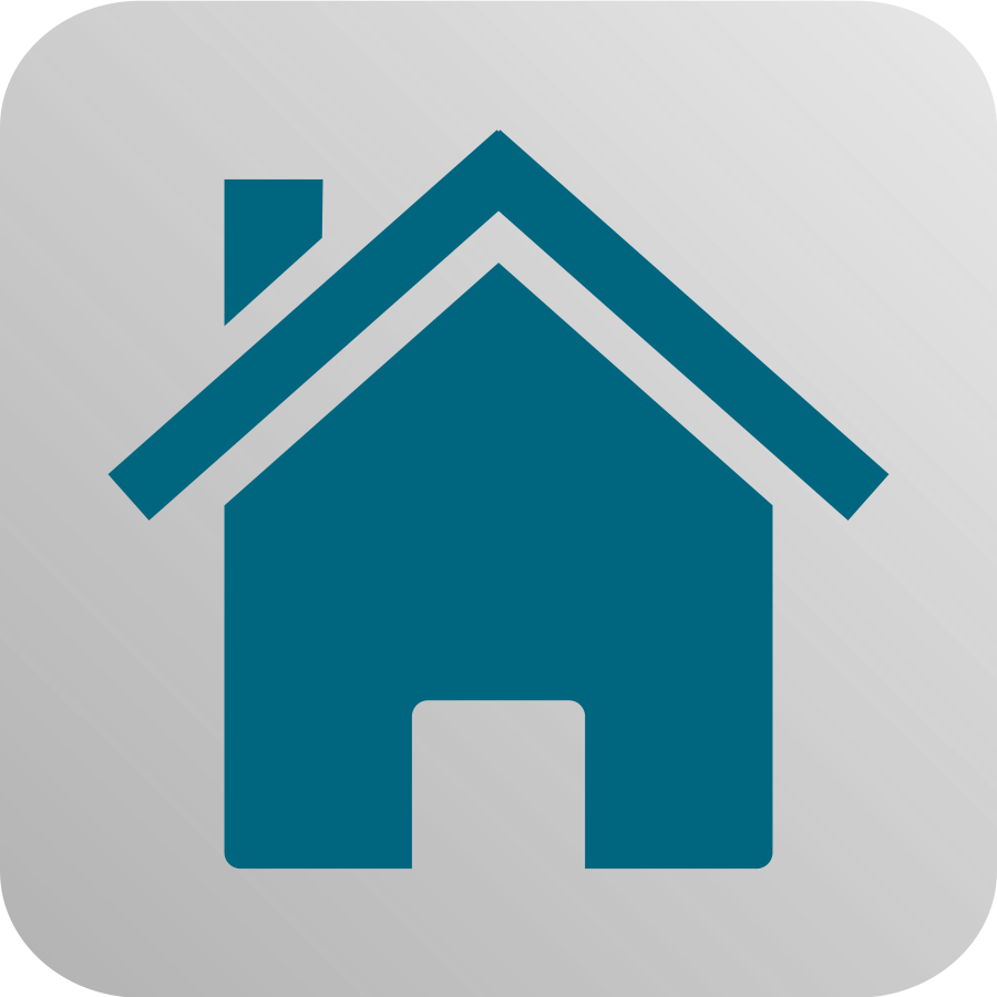 Simple Blue House Icon PNG Image