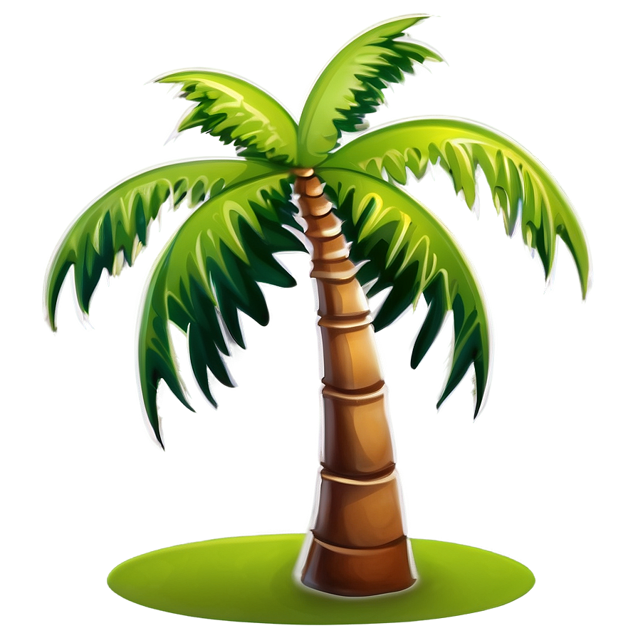 Simple Cartoon Palm Tree Png Gah77 PNG Image