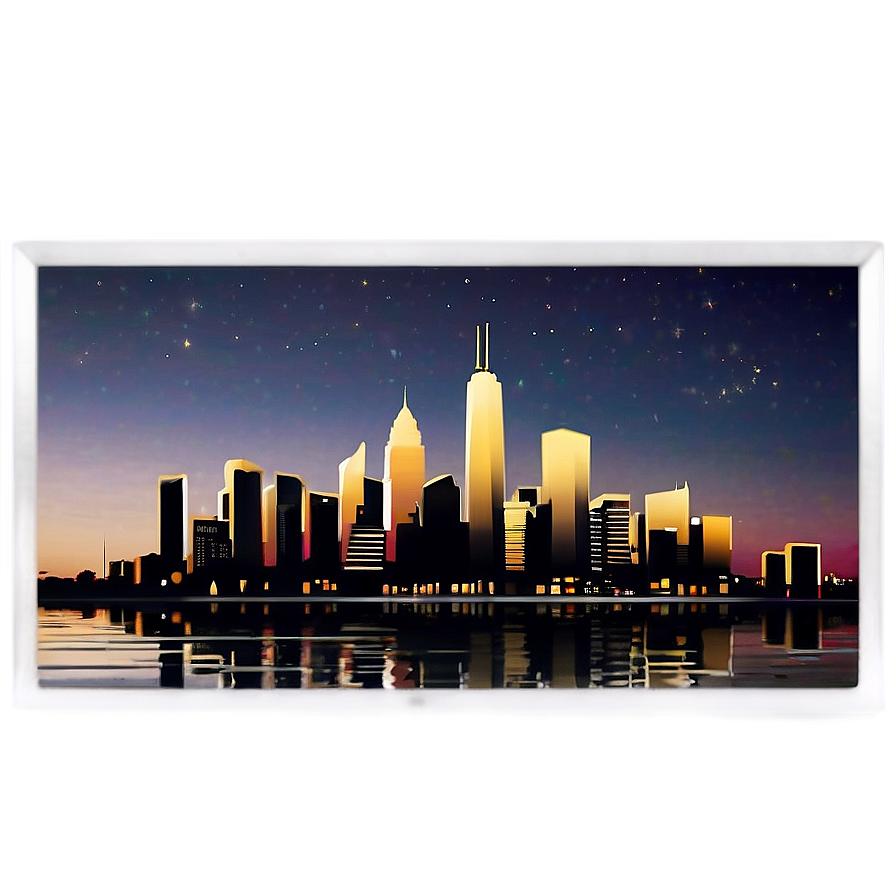 Simple City Skyline Png Aqt PNG Image