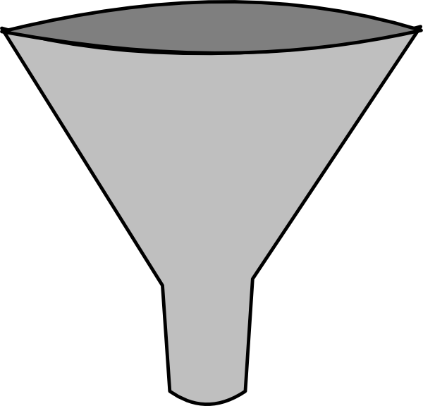 Simple Gray Funnel Graphic PNG Image