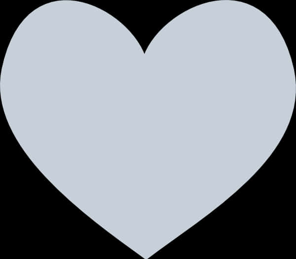 Simple Gray Heart Clipart PNG Image