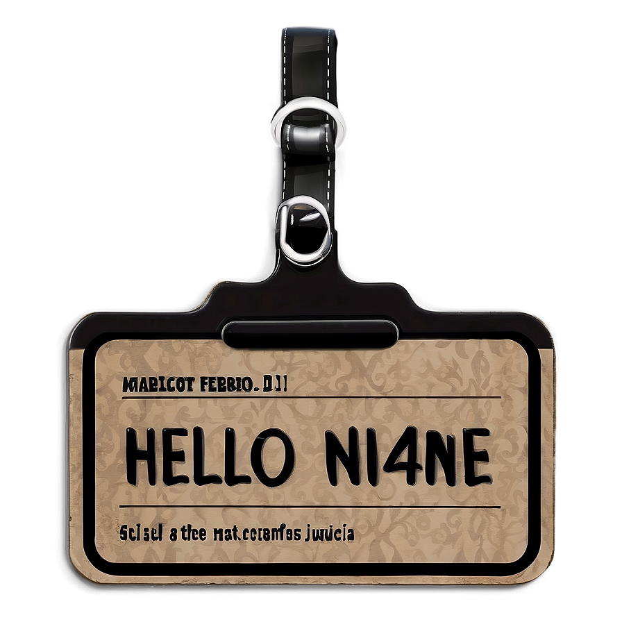 Simple Hello My Name Is Name Tag Png 05252024 PNG Image