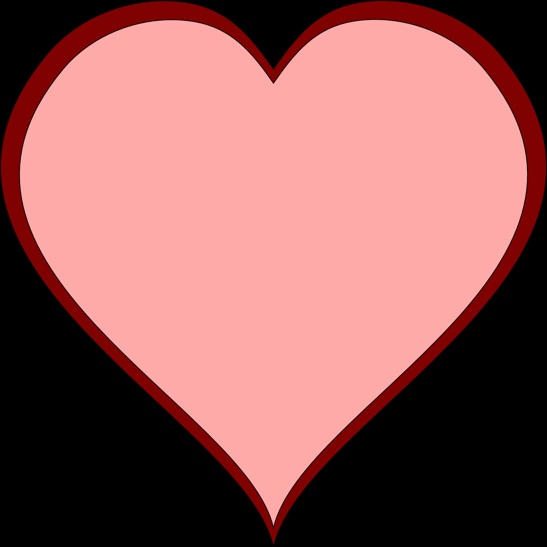 Simple Red Heart Clipart PNG Image