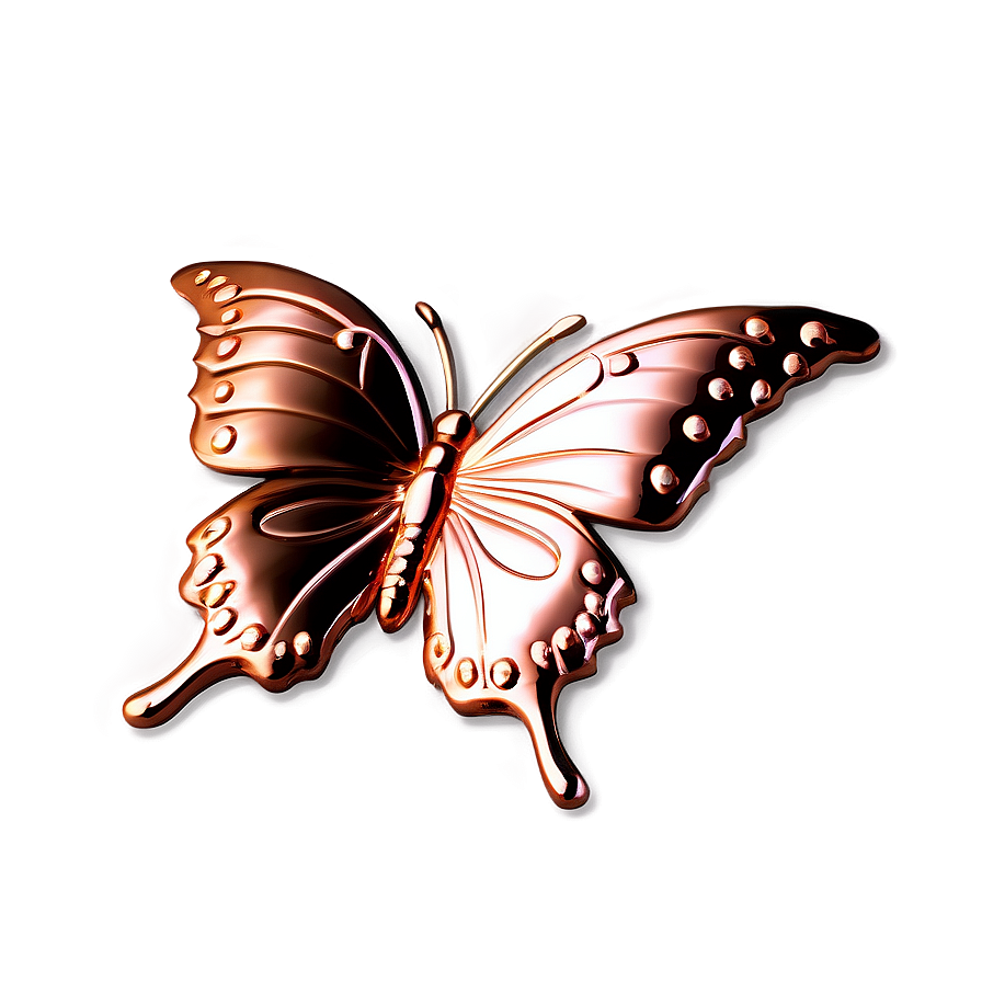 Simple Rose Gold Butterfly Png Ihb PNG Image