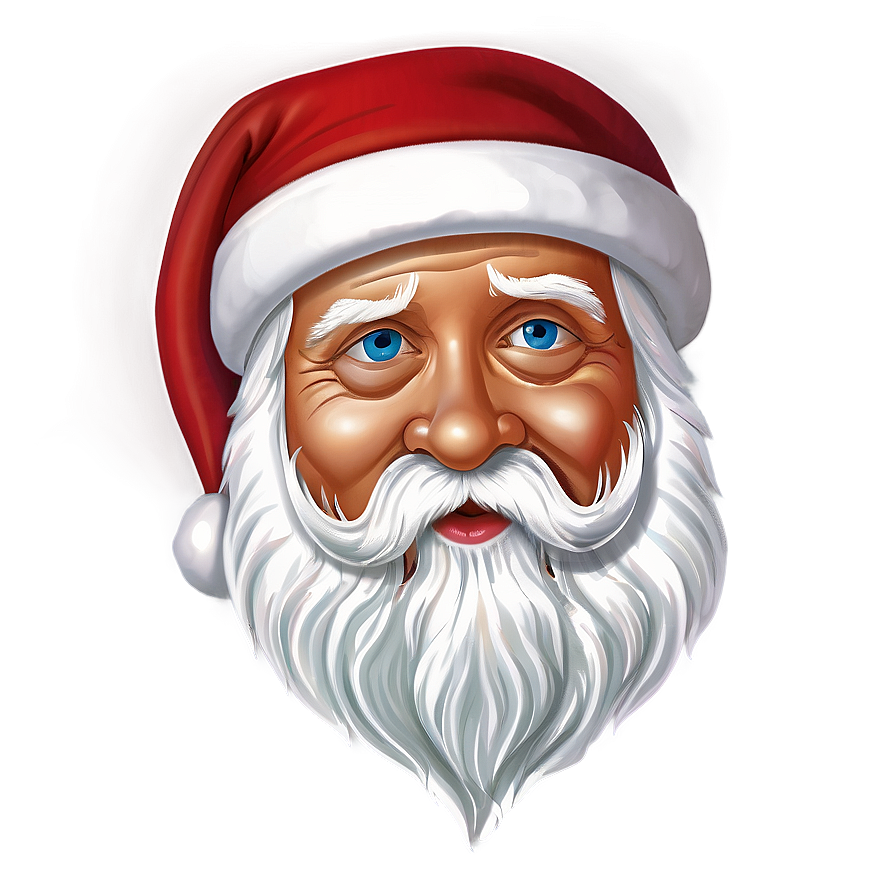 Simple Santa Face Png Hew PNG Image