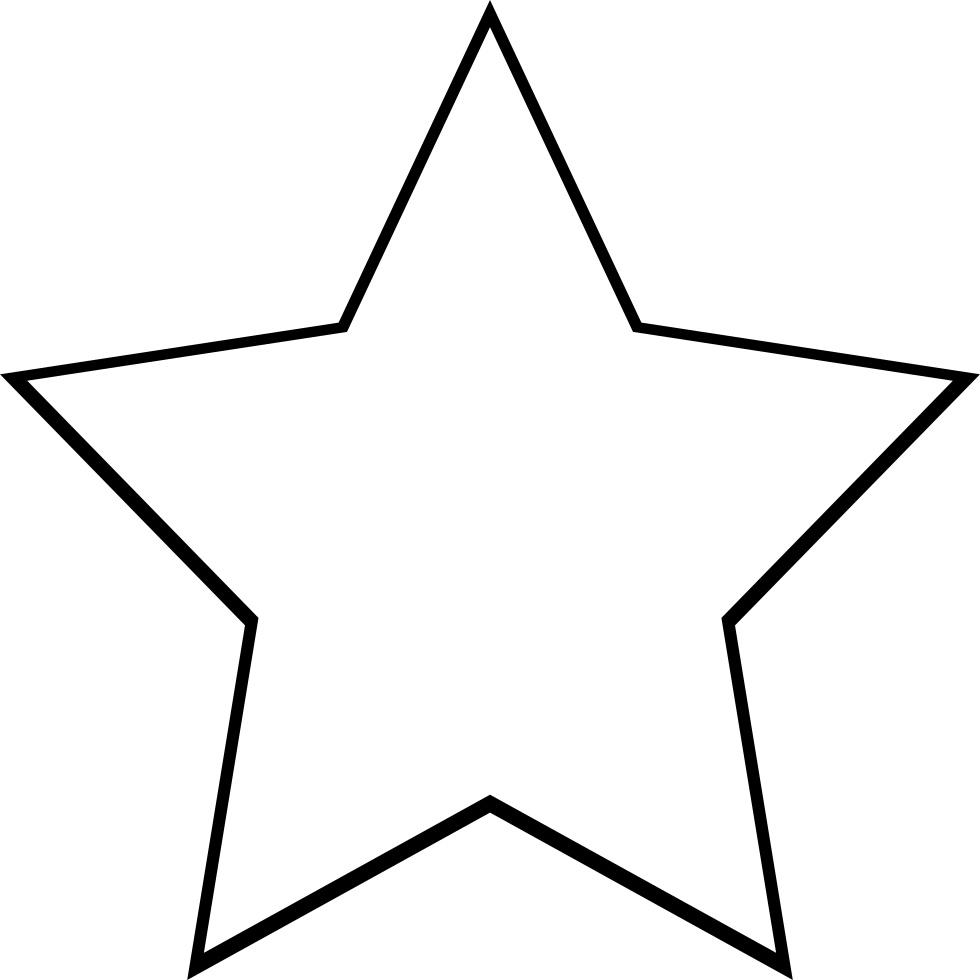 Simple Star Outline Coloring Page PNG Image