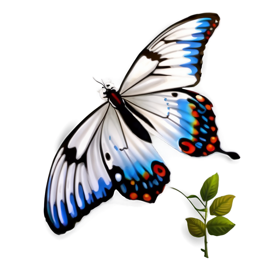 Simple White Butterfly Png 06122024 PNG Image