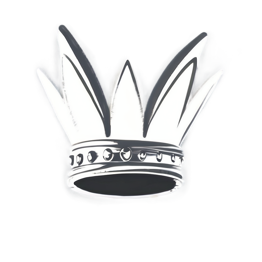 Simple White Crown Silhouette Png Hqc51 PNG Image