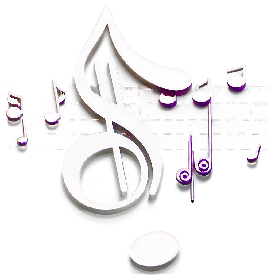 Simple White Music Notes Png 86 PNG Image