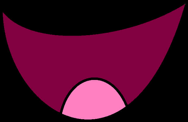 Simplified Anime Mouth Graphic PNG Image