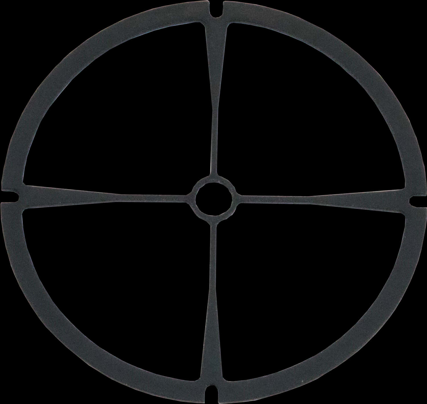 Simplified Black Crosshair Design PNG Image