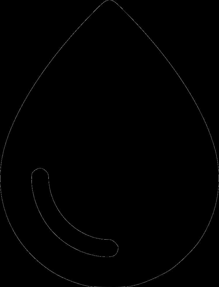 Simplified Blood Drop Outline PNG Image