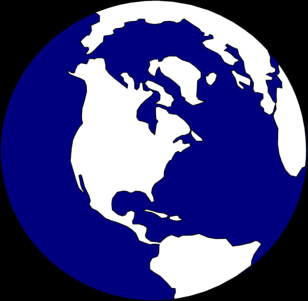 Simplified Blueand White Globe Graphic PNG Image