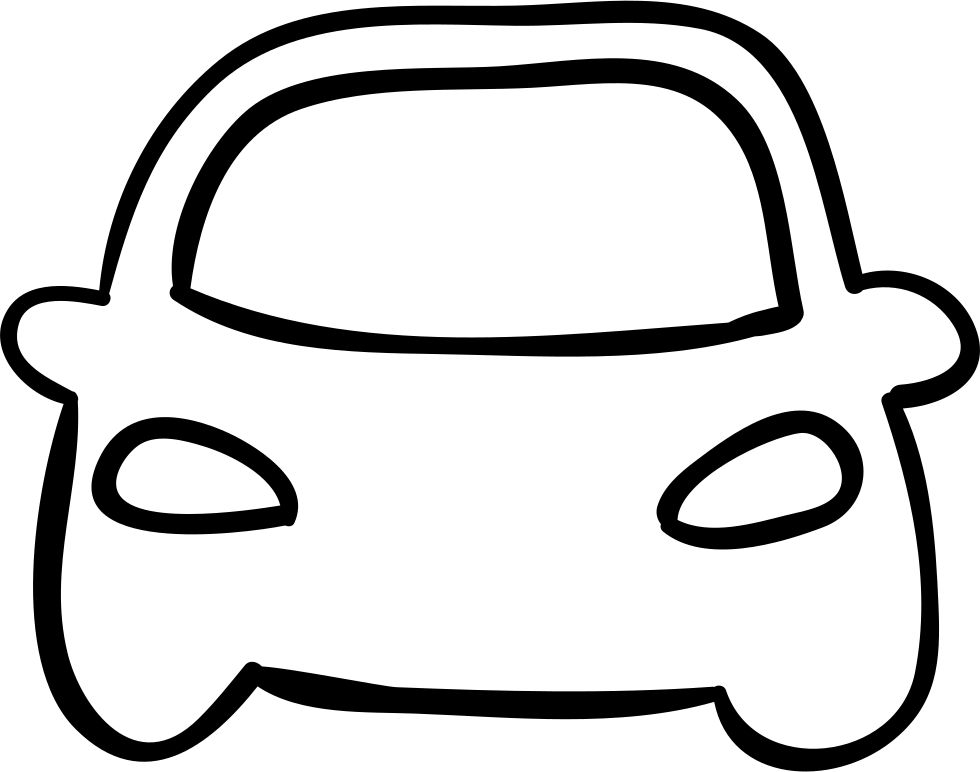 Simplified Car Front Outline PNG Image