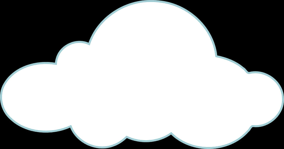 Simplified Cloud Outline PNG Image