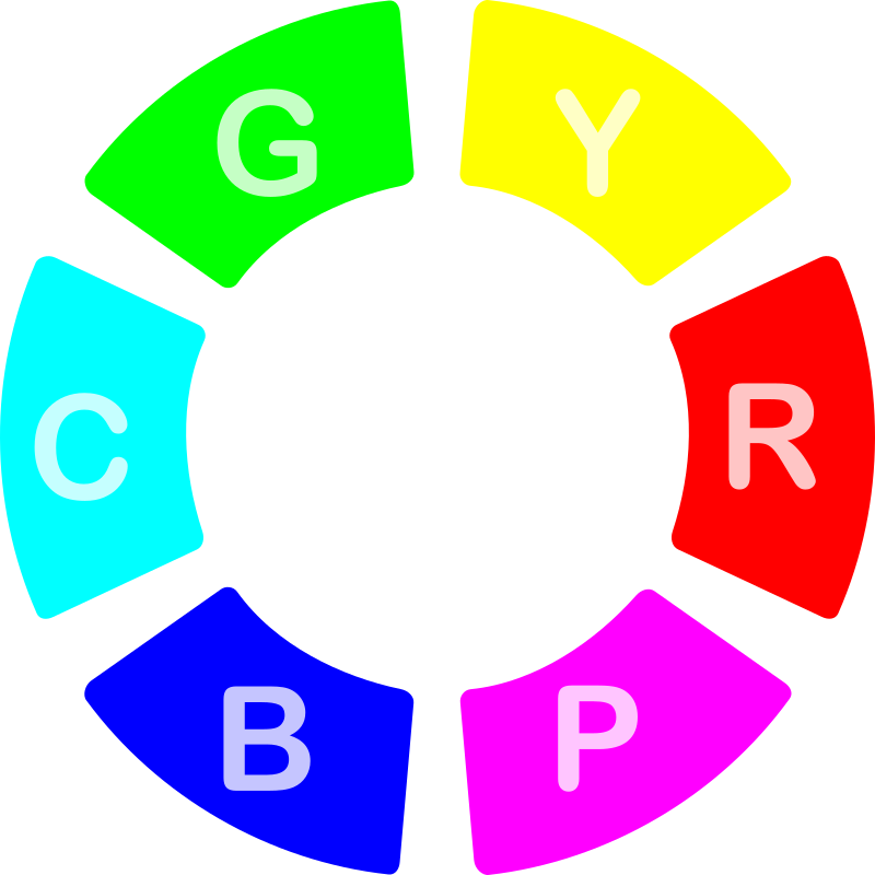 Simplified Color Wheel Graphic PNG Image