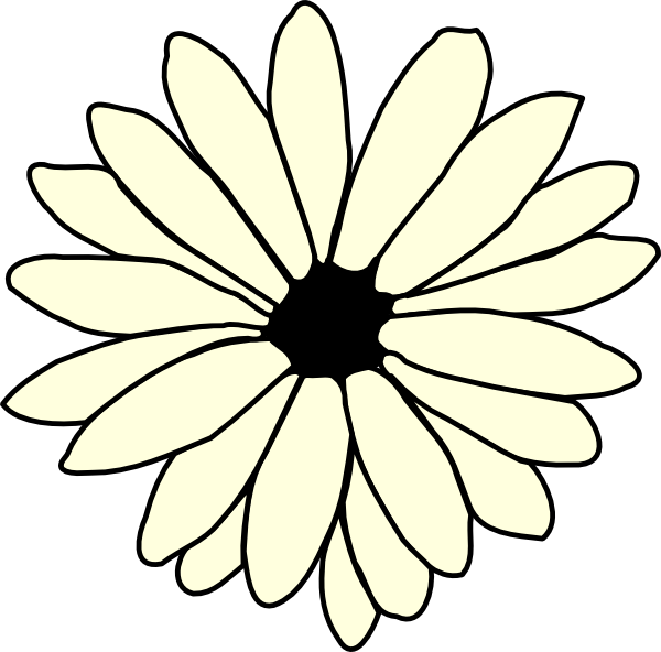 Simplified Daisy Illustration PNG Image