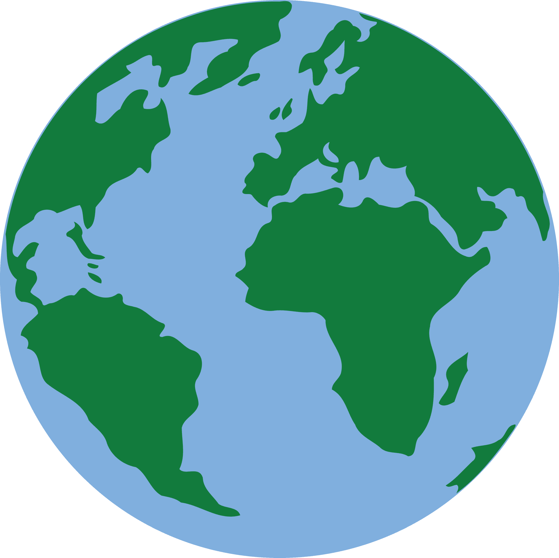 Simplified Globe Clipart PNG Image