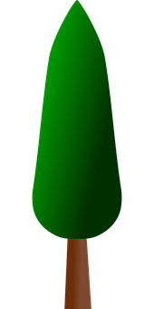 Simplified Green Tree Graphic PNG Image