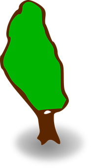 Simplified Green Tree Illustration PNG Image