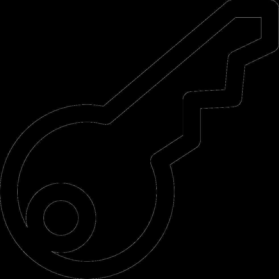 Simplified Key Outline Graphic PNG Image