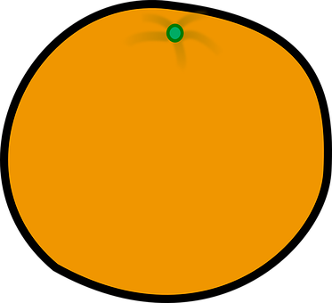 Simplified Orange Illustration PNG Image