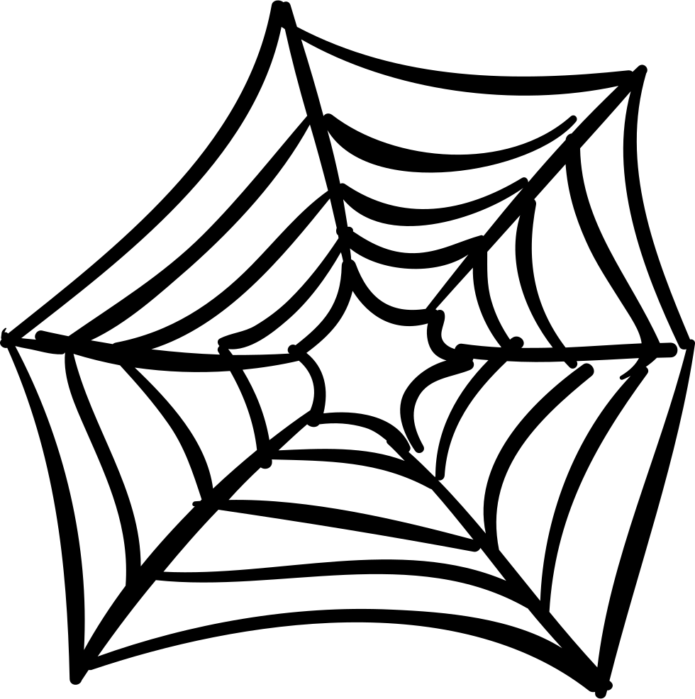 Simplified Spider Web Drawing PNG Image