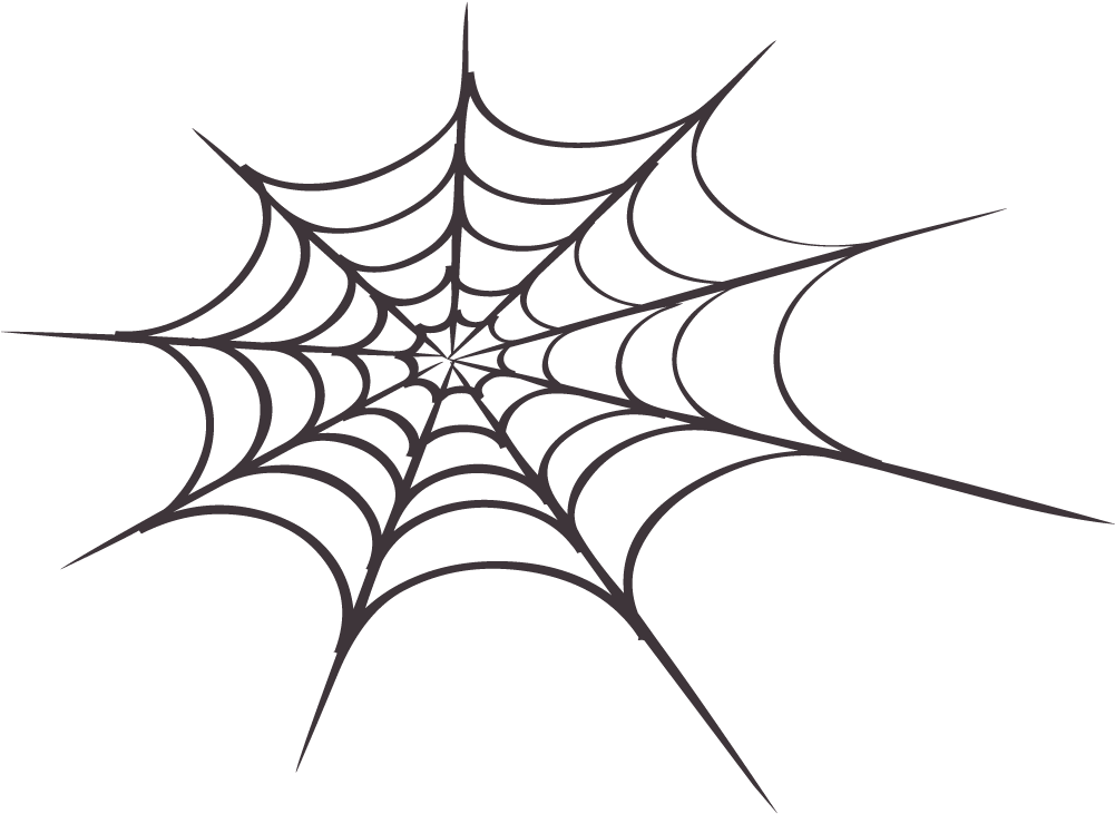 Simplified Spider Web Graphic PNG Image