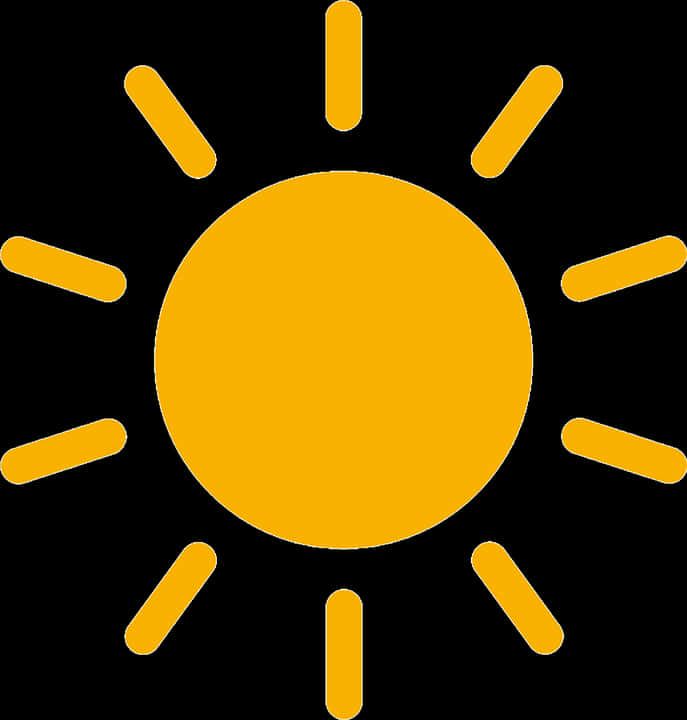 Simplified Sun Icon PNG Image