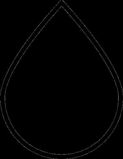 Simplified Tear Drop Outline PNG Image