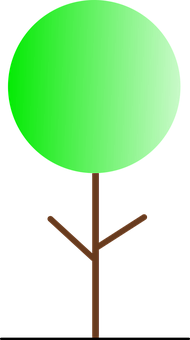 Simplified Tree Graphic PNG Image