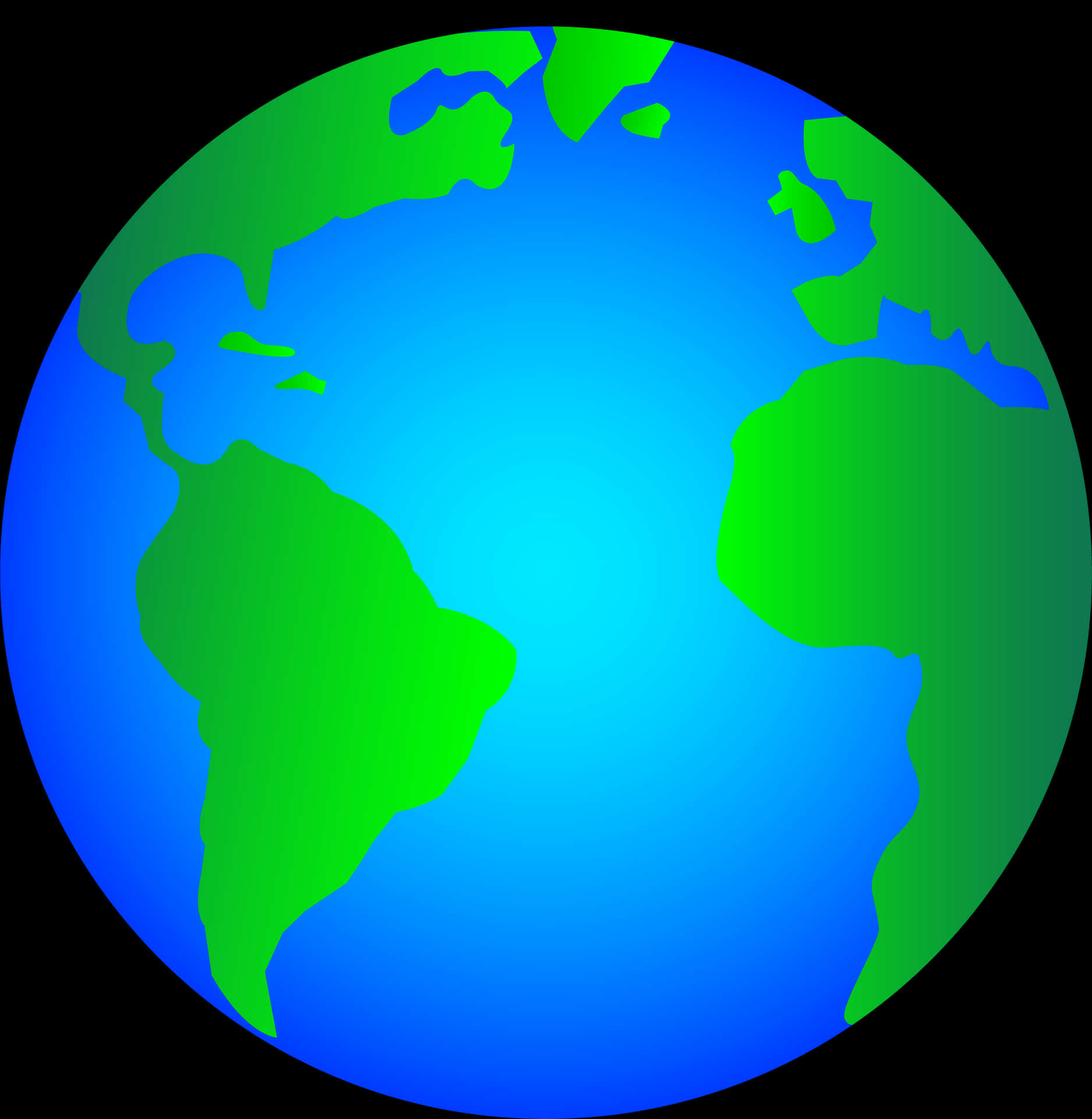 Simplified Vector Globe Graphic PNG Image