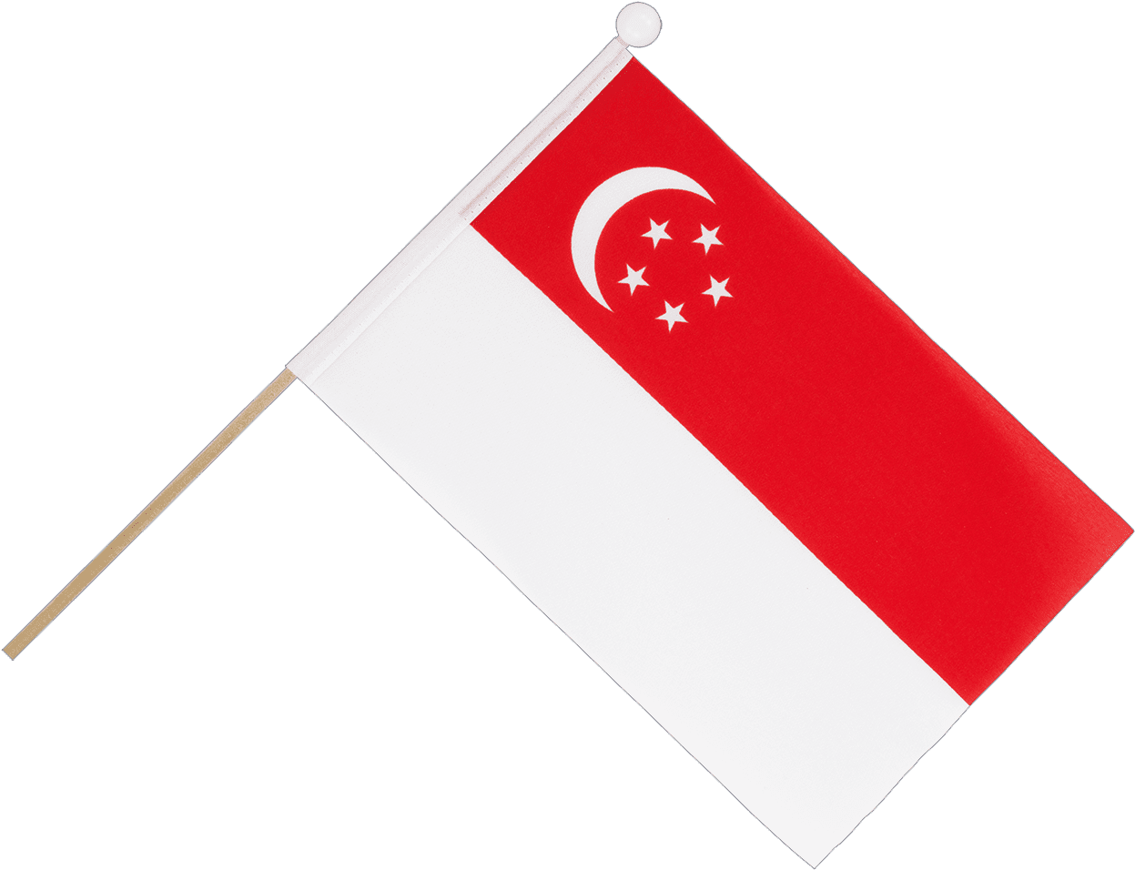 Singapore National Flagon Pole PNG Image