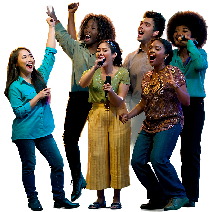 Singing Crowd Png 3 PNG Image