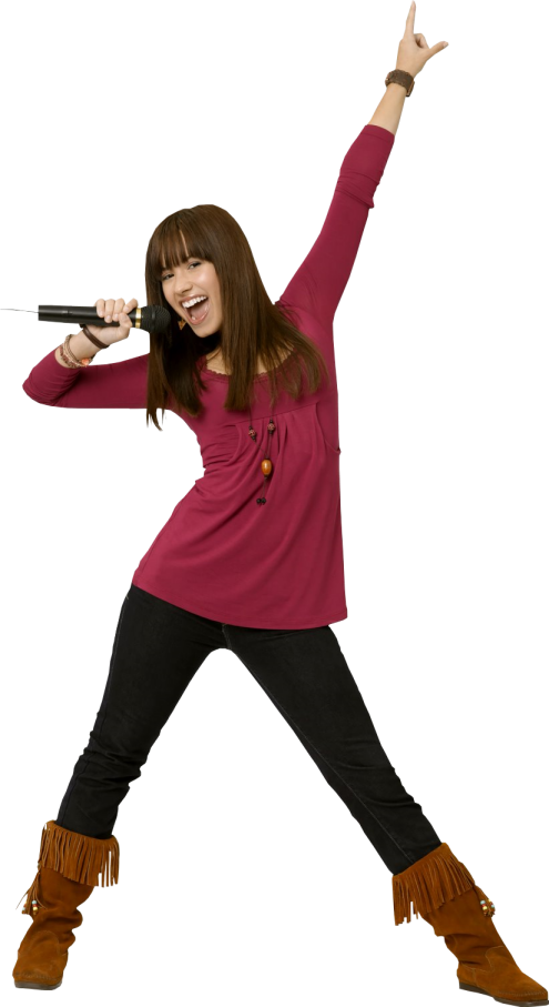 Singing Girl Pose PNG Image