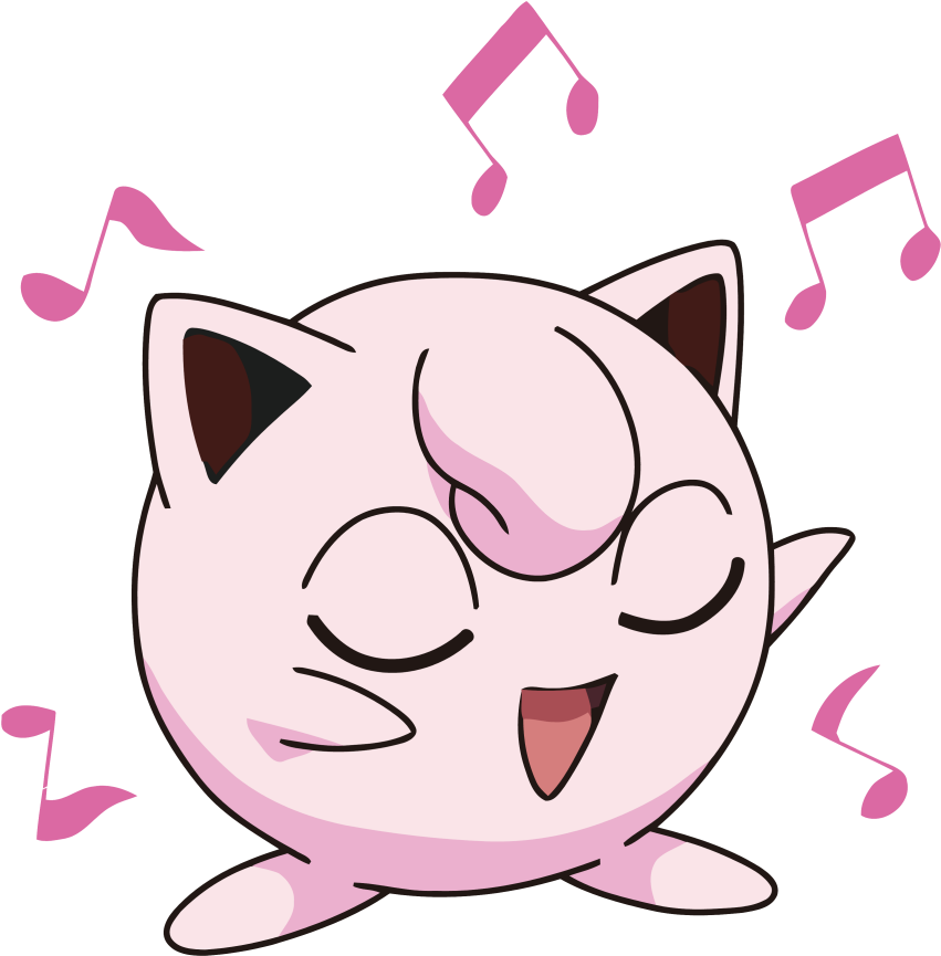 Singing Jigglypuff Pokemon PNG Image