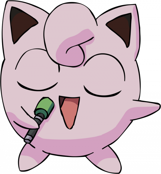 Singing Jigglypuffwith Microphone PNG Image